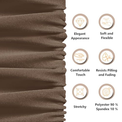 KKJIAF 5 Yard Brown Stretch Velvet Fabric 60" Wide for DIY Crafts - color: Brown, size: 5 Yard
