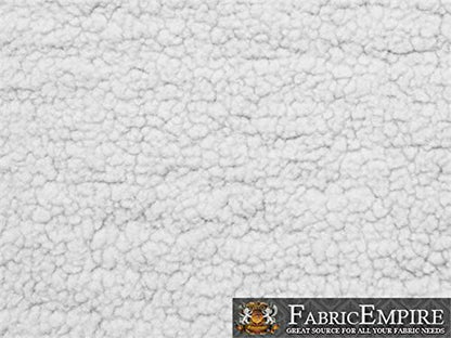 Heavy Duty Sherpa Sheep Skin 60" Wide - 21oz per Yard, 7.7mm Sold by The Yard (White) - color: White, size: Heavy Duty Sherpa