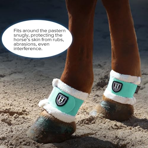 Harrison Howard Essential Premium Horse Pastern Wraps with Berber Fleece Lining Sold in Pairs Mint - color: Mint