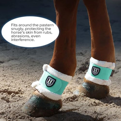 Harrison Howard Essential Premium Horse Pastern Wraps with Berber Fleece Lining Sold in Pairs Mint - color: Mint