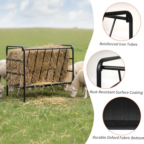 Lesolar Hay Feeder 35 Gallons,Heavy Duty Hay Feeder for Goats