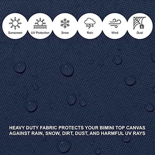 SavvyCraft Boat Bimini Top Cover Storage Boot, Navy 85"-90" W - color: Navy, size: 85"-90" W