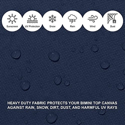 SavvyCraft Boat Bimini Top Cover Storage Boot, Navy 85"-90" W - color: Navy, size: 85"-90" W