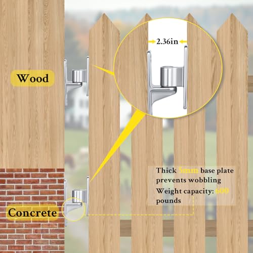 WellMade 4 Pack Heavy Duty 304 Stainless Steel Gate Hinges – Wall Mount, Non-Weld One-Piece Design, Supports 600lbs, Rustproof for Farm/Barn/Fence Gates (Screws Included)