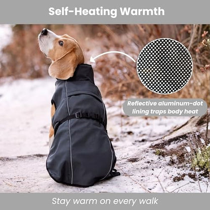 Self-Heating Waterproof Dog Coat Lightweight Thermal Winter Jacket XL - size: X-Large