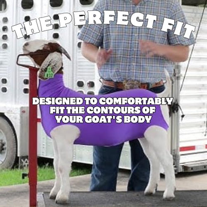 Show Pro Red Spandex Goat Tube for Show Goats - Show Livestock Supplies: Goat Covers & Blankets