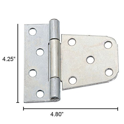 National Hardware N220-137 V287 Extra Heavy Gate Hinges in Zinc plated, 2 pack | Heavy Gauge Hot-Rolled Steel for Wood, Steel and Vinyl Gates; Left or Right Hand Mounting, 2-Pack - color: Zinc Plated
