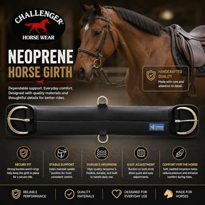 CHALLENGER 22", 24" Horse Riding Neoprene Straight Western Girth Cinch Strap Tack Comfort