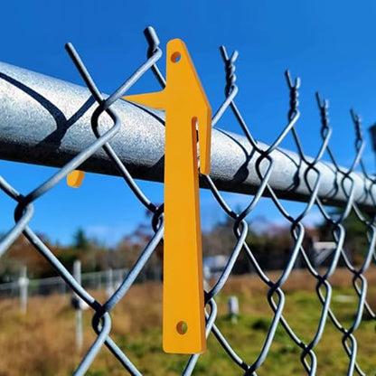5 Packs Chain Link Banana Clip, Hook Loop Mesh Tools, Metal Fence Stretcher Tensioning, Top Rail Clamp Hanging for Fixed Chain Link