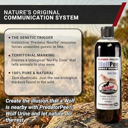 PredatorPee 100% Wolf Urine Natural Predator Scent Outdoor Yard Garden