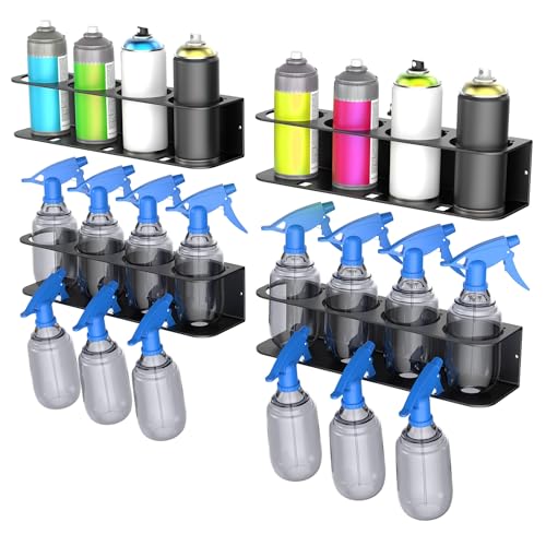 WALMANN Wall Mount Spray Bottle Holder, Metal Spray Can Storage Rack - style: Holds 16 Cans