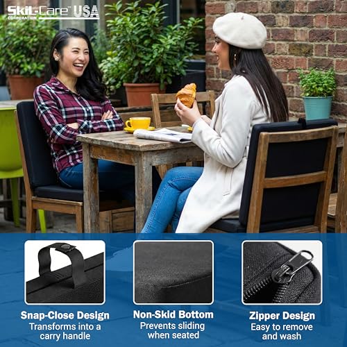 Skil-Care Seat Buddy Cushion, Foldable, 16x16, Black Polyester, 914351 - color: Black