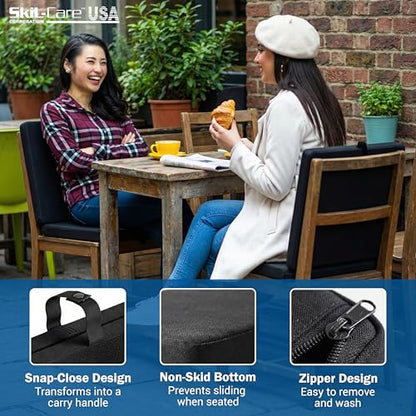 Skil-Care Seat Buddy Cushion, Foldable, 16x16, Black Polyester, 914351 - color: Black