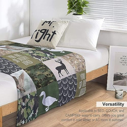 Hunting Blanket - Flannel Throw Blanket, 40"x50", Camouflage, Comfort Plus, Adults, All Seasons - color: Hunting D1, size: 40"x50"