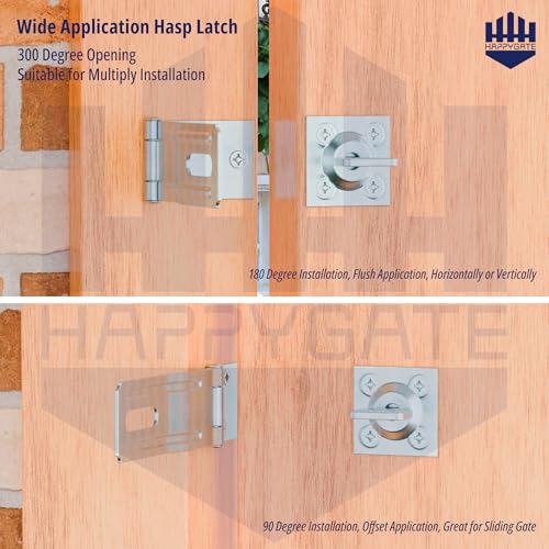 Swivel Staple Safety Hasp Latch Lock with Twist Knob, Silver 1pcs - color: Silver