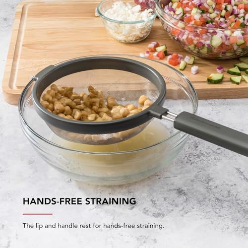 KitchenAid Stainless Steel Strainer - color: Charcoal Gray