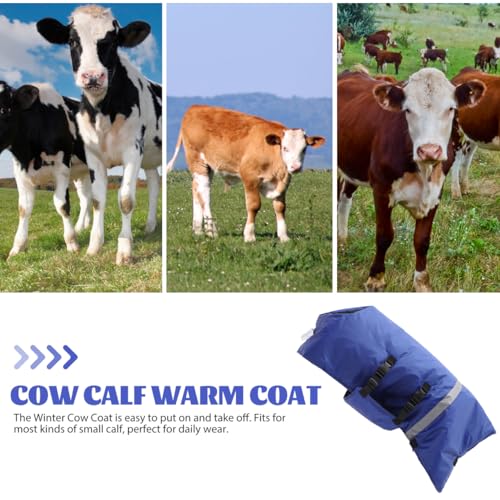 VILLCASE Calf Warm Coat Goat Blankets for Winter Cow Clothes Calf Warming Blanket Cow Warming Thickened Belly Protection Farm Animal Winter Coat, Random Style