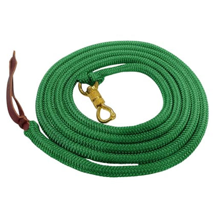 PARELLI 12 Foot Training Rope - Strong Everyday Use All-Purpose Horse Lead Rope with Loop & Latigo Popper | 9/16" Diameter Smooth Yachting Braid, Kelly Green - color: Kelly Green