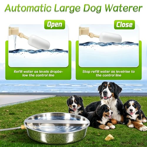 Automatic Chicken Waterer, 1.8 Gal Wide‑Opening Bowl
