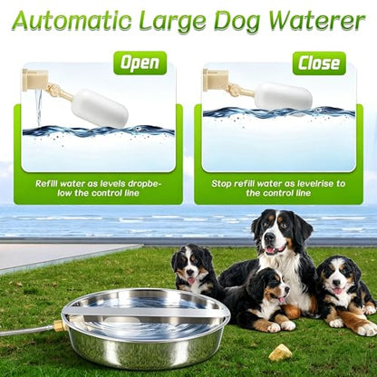 Automatic Chicken Waterer, 1.8 Gal Wide‑Opening Bowl