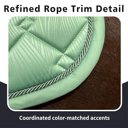 EQUINEWAVE Embossed All Purpose Saddle Pad - color: SAGE GREEN