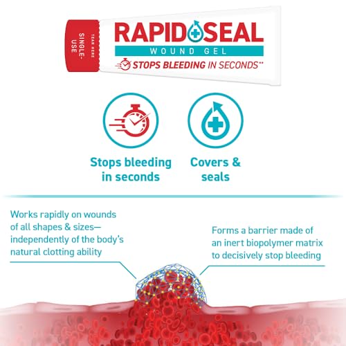Rapid-Seal Hemostatic Bleed Control First Aid Wound Care Kit, 15 Pieces - size: 15-Piece Kit