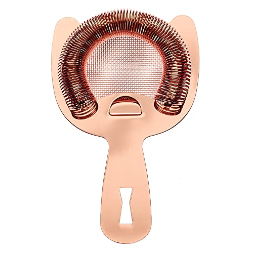 Barfly Fine Mesh Spring Strainer, Copper Plated - color: Copper