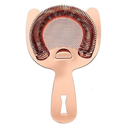Barfly Fine Mesh Spring Strainer, Copper Plated - color: Copper