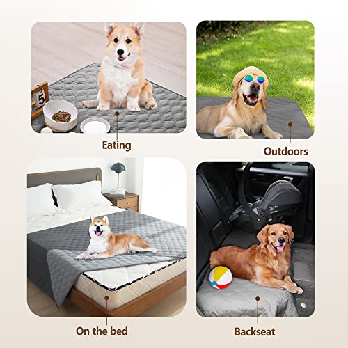 gogobunny Waterproof Armchair Covers for Pets, Anti Hair and Easy Care - color: Dark Grey/Light Grey, size: 30x30 Inch (Pack of 1)