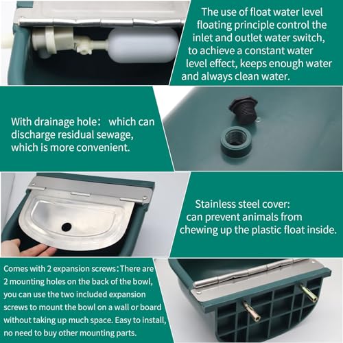 Automatic Water Bowl, Livestock Waterer for Cattle Dog Horse Goat Sheep