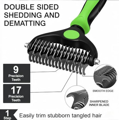 Dog Brush for Shedding,Deshedding Slicker Undercoat Rake Brush for Dog,6PCS - color: Green-6S
