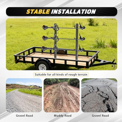 Black 3 Place Trimmer Weed Eater Rack for Open & Enclosed Trailer - size: 3 lock