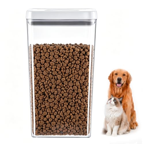 UFORU Dog Food Storage Container, 4.4-Quart Airtight Cat Food Container | Twist-Lock Seal, Kibble and Treats, BPA-Free Plastic, Stackable Design, Kitchen and Pantry Organization, One-Touch Opening - color: 4.4QT*1PCS
