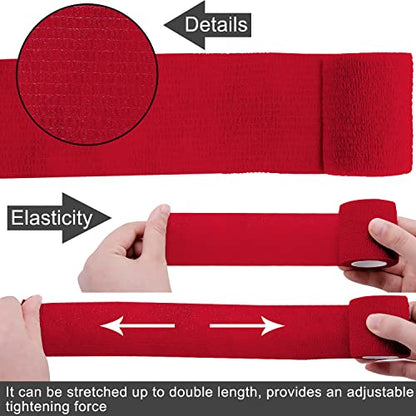 BQTQ 40 Rolls Self Adhesive Bandage Wrap 2 inch Self Adherent Tapes(Red) - color: Red, size: 2 Inch