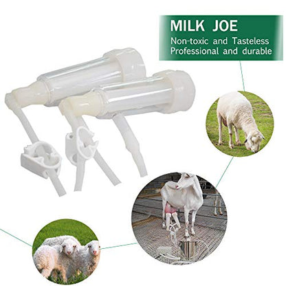 Goat Milking Machine Teat Cups with Hoses, Replacement Teatcup(φ20mm) Assembly with Tubing and Inflation