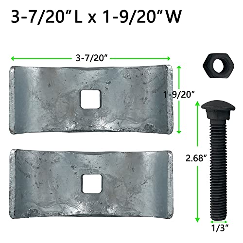 HITTITE 8 Set Dog Kennel Panel Clamps, Chain Link Fence Panel Clamps for Round Pipe Panel Frame with 1-3/8"/32mm Diameter, Saddle Clamps for Dog Kennels & Chain Link Fence. - size: 1-3/8"