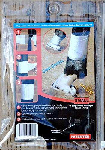 Equine BandaFlex Non-Adhesive, Disposable, Washable and Reusable Bandages (Small) - size: Small