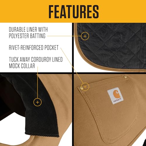 Carhartt Firm Duck Insulated Dog Chore Coat Black S - color: Black, size: Small