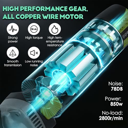 CGOLDENWALL 850W Sheep Shears Electric Sheep Clipper for Grooming Professional Heavy Duty Shearing Clipper with 6 Speed & Blade Tightness Adjustment- 110V (13 Straight Teeth Blade)