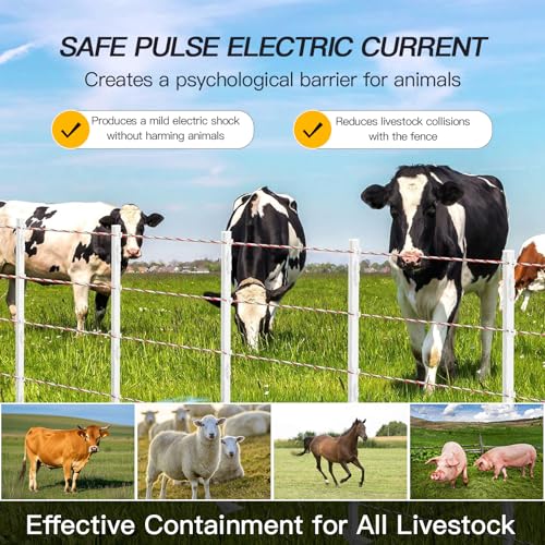 656Ft 6-Strand Polywire Electric Fence Rope Stainless Wire