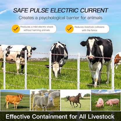 656Ft 6-Strand Polywire Electric Fence Rope Stainless Wire