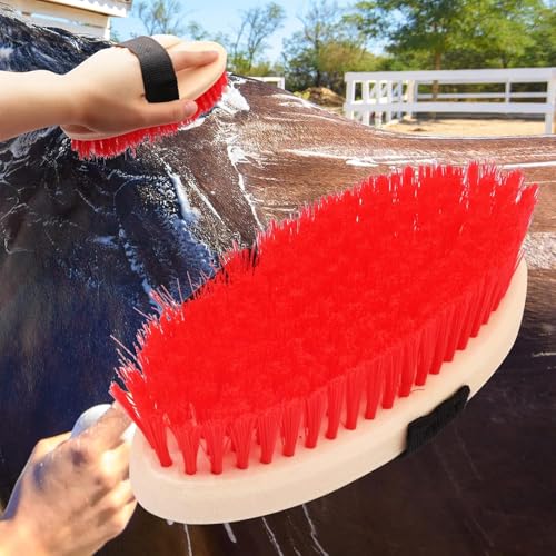 10pcs Horse Grooming Kit, Horse Care Set with Tote Bag, Sweat Scraper, Curry Comb, Brush, Hoof Pick - Essential Equine Grooming Supplies-MP1133