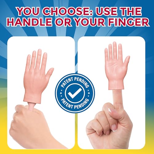 Tiny Hands (1 Pair - New) - Improved Little Small Mini Hand Stick Puppet - Make Anyone Laugh - Pocket Sized Hilarity and Big Laughs - TikTok Famous - Friend & Family