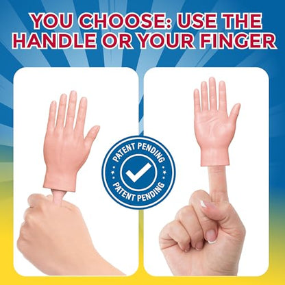 Tiny Hands (1 Pair - New) - Improved Little Small Mini Hand Stick Puppet - Make Anyone Laugh - Pocket Sized Hilarity and Big Laughs - TikTok Famous - Friend & Family