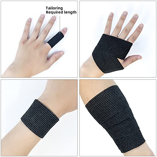 Carbou Self Adhesive Bandage Wrap 2" x 5yd 24ct Vet & Athletic Black - color: Black, size: 24 Count (Pack of 1)