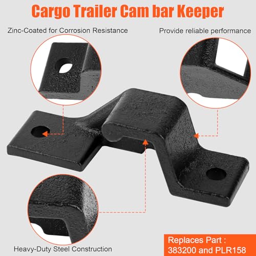 Fuoequl Trailer Hasp Bolt Kit for Trailer Cam Action Hasp - style: Trailer Cam bar Keeper