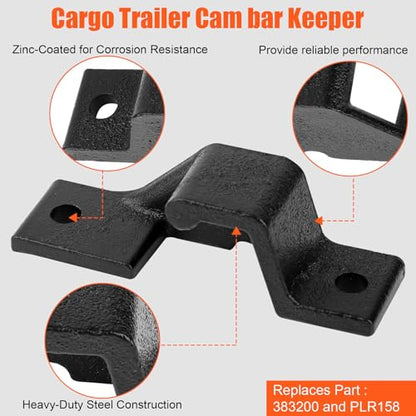 Fuoequl Trailer Hasp Bolt Kit for Trailer Cam Action Hasp - style: Trailer Cam bar Keeper