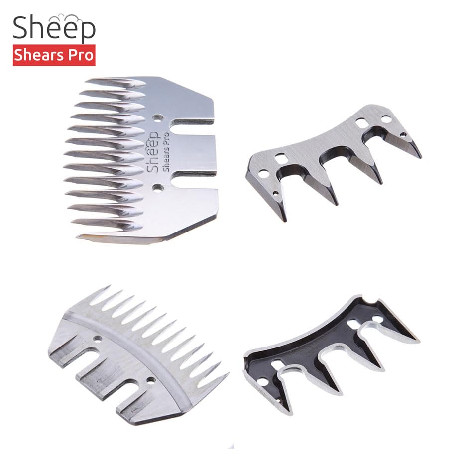 Sheep Shears Pro Clipper Blades 13 Tooth Straight Blade Replacement - size: 13 Tooth Straight Blade and Cutter set