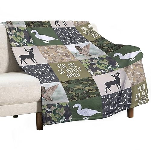 Hunting Blanket - Flannel Throw Blanket, 40"x50", Camouflage, Comfort Plus, Adults, All Seasons - color: Hunting D1, size: 40"x50"