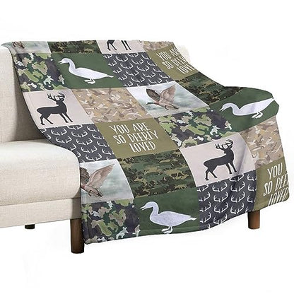 Hunting Blanket - Flannel Throw Blanket, 40"x50", Camouflage, Comfort Plus, Adults, All Seasons - color: Hunting D1, size: 40"x50"
